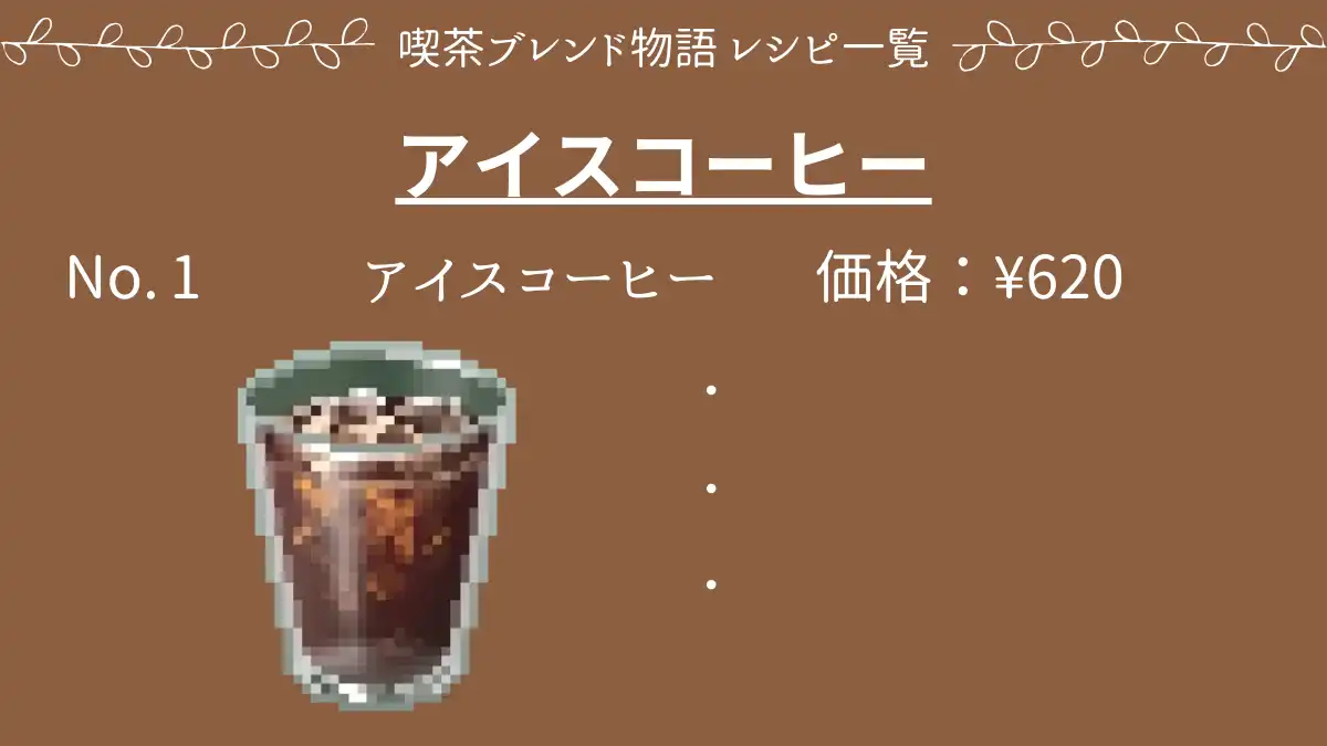 喫茶ブレンド物語 アイスコーヒー