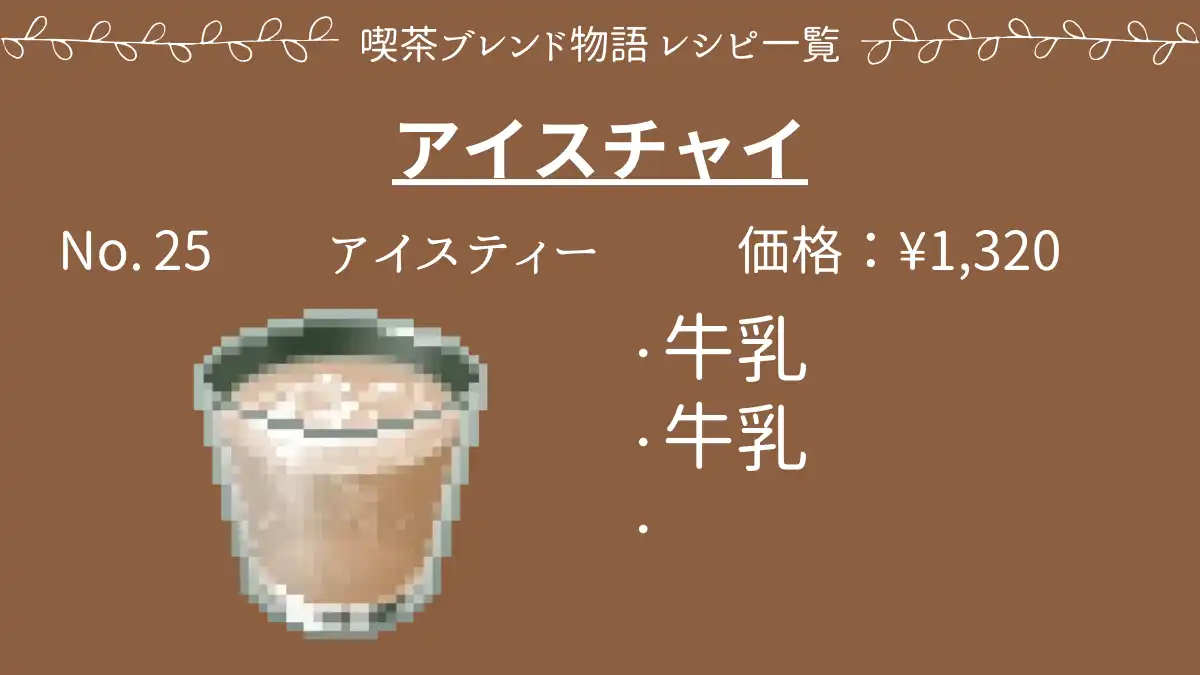 喫茶ブレンド物語 アイスチャイ