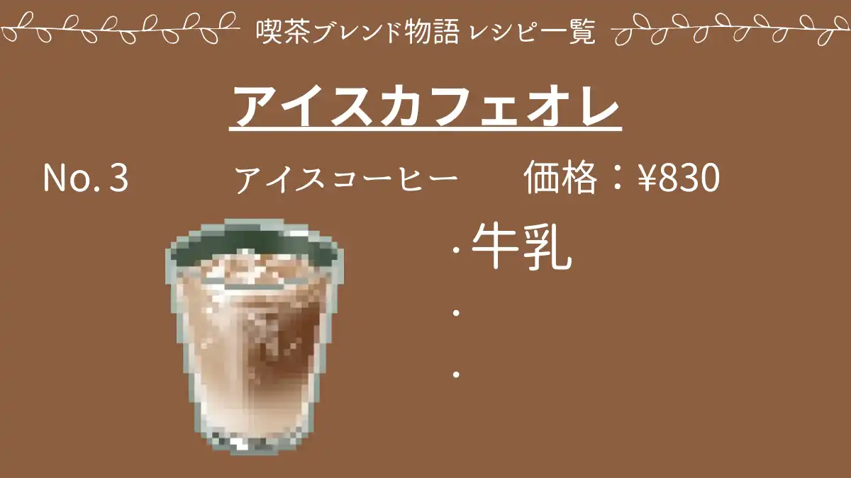 喫茶ブレンド物語 アイスカフェオレ