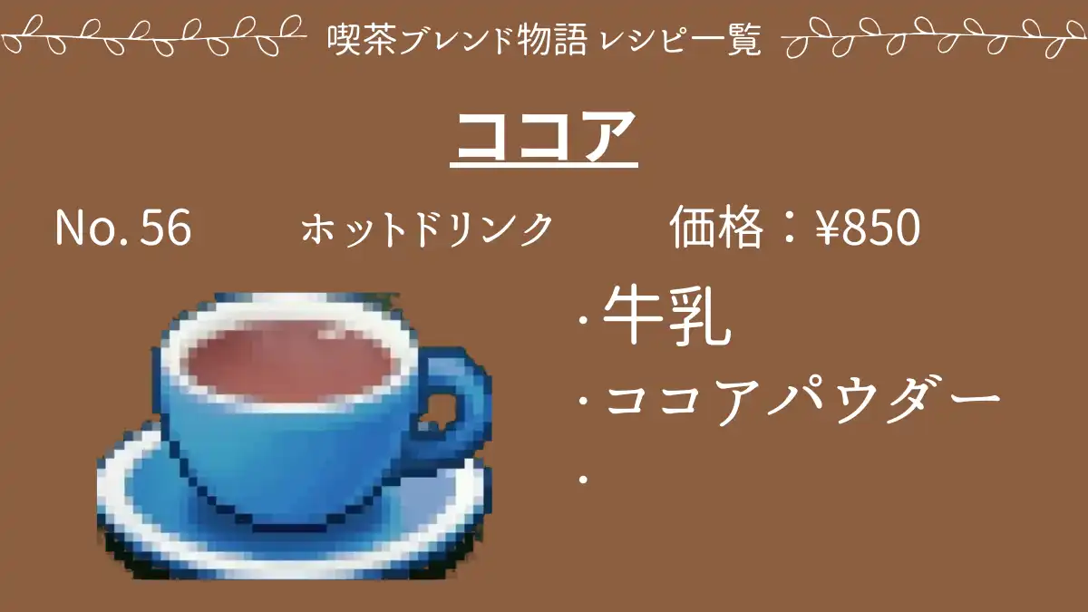 喫茶ブレンド物語 ココア